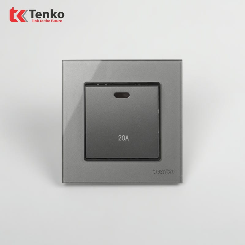 Công Tắc 20A Mặt Kính Cường Lực F71D-87 Xám