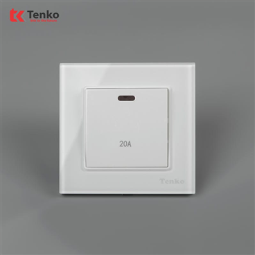 Công Tắc 20A Mặt Kính Cường Lực F71D-87 Trắng