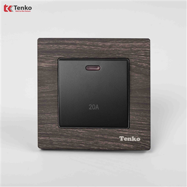 Công Tắc 20A Mặt Vuông Vân Gỗ F71A-87