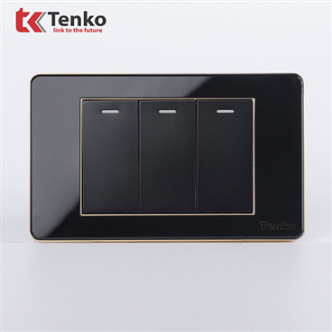 Công Tắc 3 Nút Âm Tường Mặt Nhựa Epoxy TK-C26-03