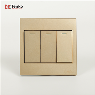 Công Tắc 3 Nút Mặt Nhựa ABS Tenko TK-V1-03