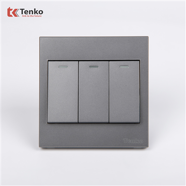 Công Tắc 3 Nút Mặt Nhựa ABS Tenko TK-V1-03