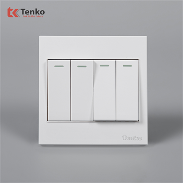 Công Tắc 4 Nút Nhựa ABS Tenko TK-V1-04