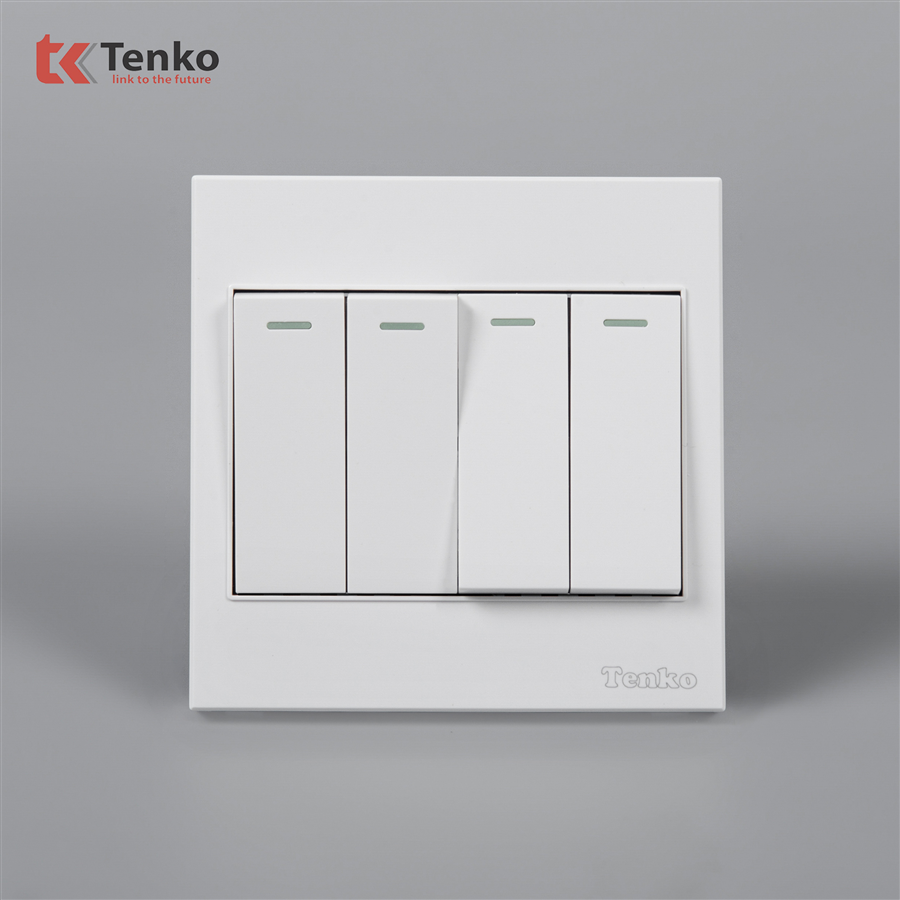 Công Tắc 4 Nút Nhựa ABS Tenko TK-V1-04