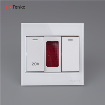 Bộ Công Tắc 20A Mặt Kính Cường LựcTK-V18-081 Trắng