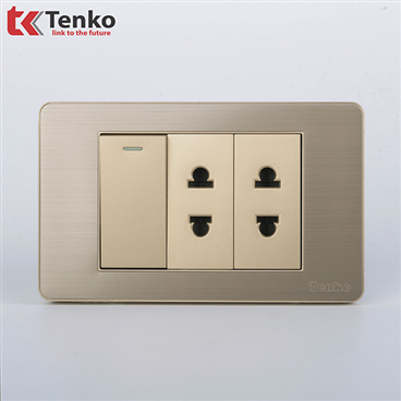 Công Tắc Ổ Cắm Điện Âm Tường Kim Loại  TK-C7G-025
