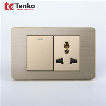 Công Tắc Ổ Cắm Điện Âm tường Kim Loại TK-C7G-041