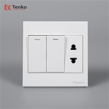 Công Tắc Ổ Cắm Điện Nhựa ABS Tenko TK-V1-027