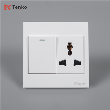 Công Tắc Ổ Cắm Điện Nhựa ABS Tenko TK-V1-039