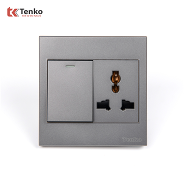 Công Tắc Ổ Cắm Điện Nhựa ABS Tenko TK-V1-039