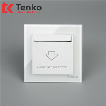 Công Tắc Thẻ Từ Mặt Kính Cường Lực F71D-66 Trắng