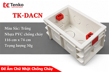 Đế Âm Tường Chữ Nhật Tenko TK-DACN-01 Nhựa PVC
