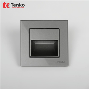 Đèn LED Âm Tường Mặt Kính Cường Lực F71D-93 Xám