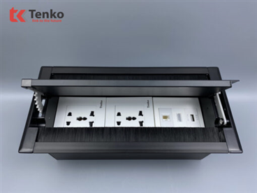 Hộp Điện Âm Bàn Mở 2 Chiều Tenko TK-HC3S-06 Đen
