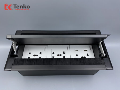 Hộp Điện Âm Bàn Mở 2 Chiều TK-HC3S-02 Đen
