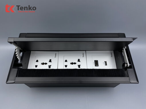 Hộp Điện Âm Bàn Mở 2 Chiều TK-HC3S-03 Đen
