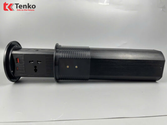 Hộp Ổ Cắm Điện Âm Bàn Tenko TK-HX8 Đen