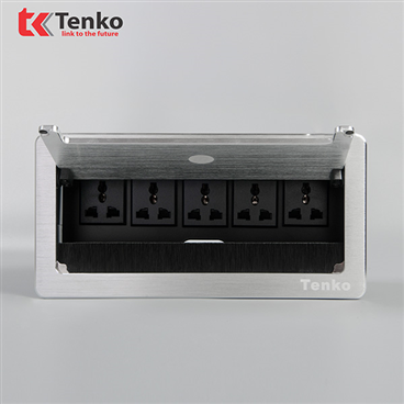 Hộp Ổ Cắm Điện Âm Bàn Tenko TK-N05-01 Màu Bạc