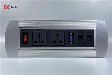 Hộp Ổ Cắm Điện Âm Bàn Tenko Xoay 180 Độ TK-HX5