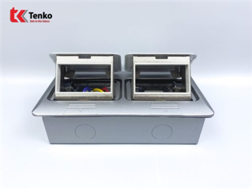 Hộp Ổ Cắm Điện Âm Sàn Thông Dụng TK-J04 Màu Bạc