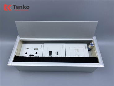 Hộp Ổ Điện Âm Bàn Họp Đa Năng TK-AB3S-08 Bạc