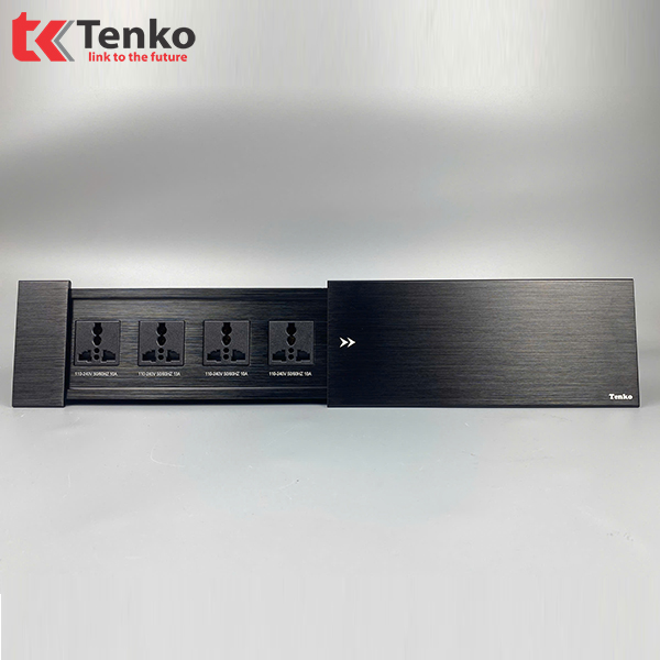 Hộp Ổ Điện Âm Bàn Tenko TK-BT02 Nắp Trượt Cao Cấp