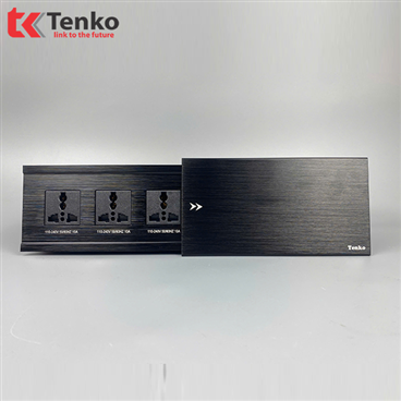 Hộp Ổ Điện Âm Bàn Tenko TK-BT03 Nắp Trượt Cao Cấp