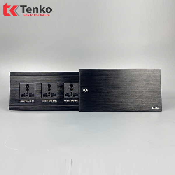 Hộp Ổ Điện Âm Bàn Tenko TK-BT03 Nắp Trượt Cao Cấp