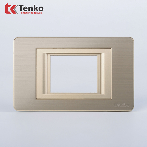Mặt át đôi + Gông mặt kim loại vàng  TK-C7G-B-AD