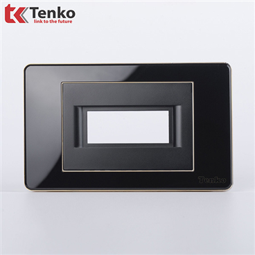 Mặt át đơn+Gông mặt nhựa đen viền vàng TTK-C26-A-A