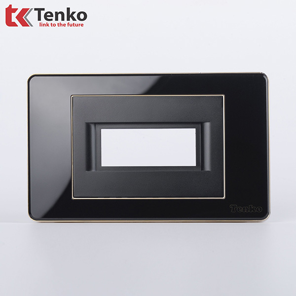 Mặt át đơn+Gông mặt nhựa đen viền vàng TTK-C26-A-A