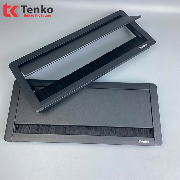Nắp Hộp Điện Âm Mặt Bàn 300×127 TK-N01 Đen