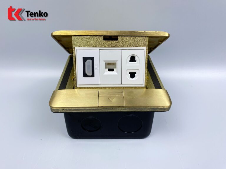 Ổ Âm Sàn Đồng Nguyên Khối LAN+HDMI TK-J05-03 Vàng