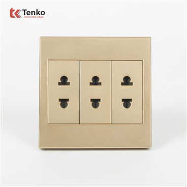 Ổ Cắm 2 Chấu Mặt Nhựa ABS Tenko TK-V1-020