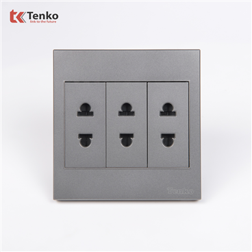 Ổ Cắm 2 Chấu Mặt Nhựa ABS Tenko TK-V1-020