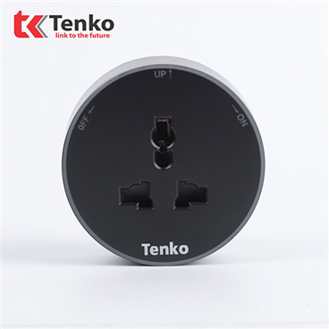 Ổ Cắm 3 Chấu Đa Năng Cho Thanh Ray TK-R06Đ Màu Đen