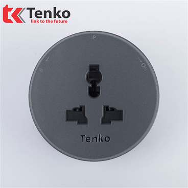 Ổ Cắm 3 Chấu Đa Năng Cho Thanh Ray TK-R06X Màu Xám