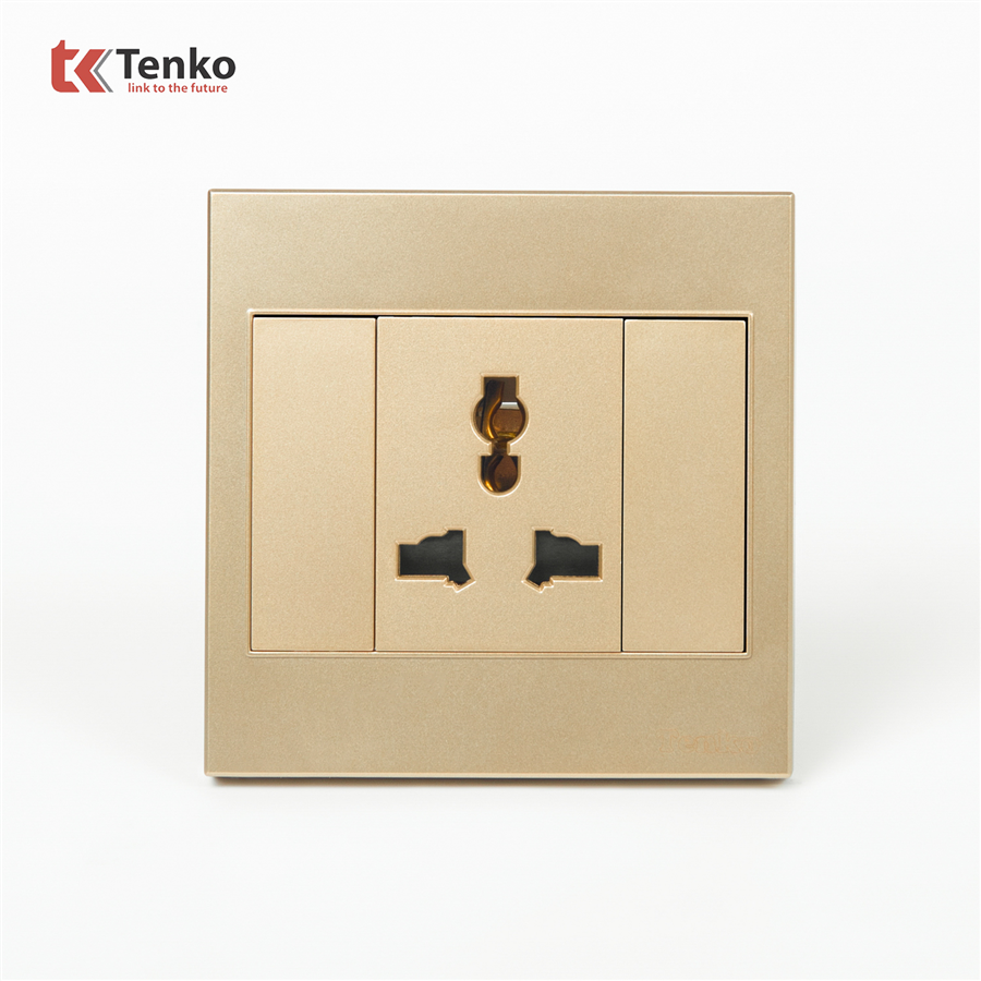 Ổ Cắm 3 Chấu Mặt Nhựa ABS Tenko TK-V1-051