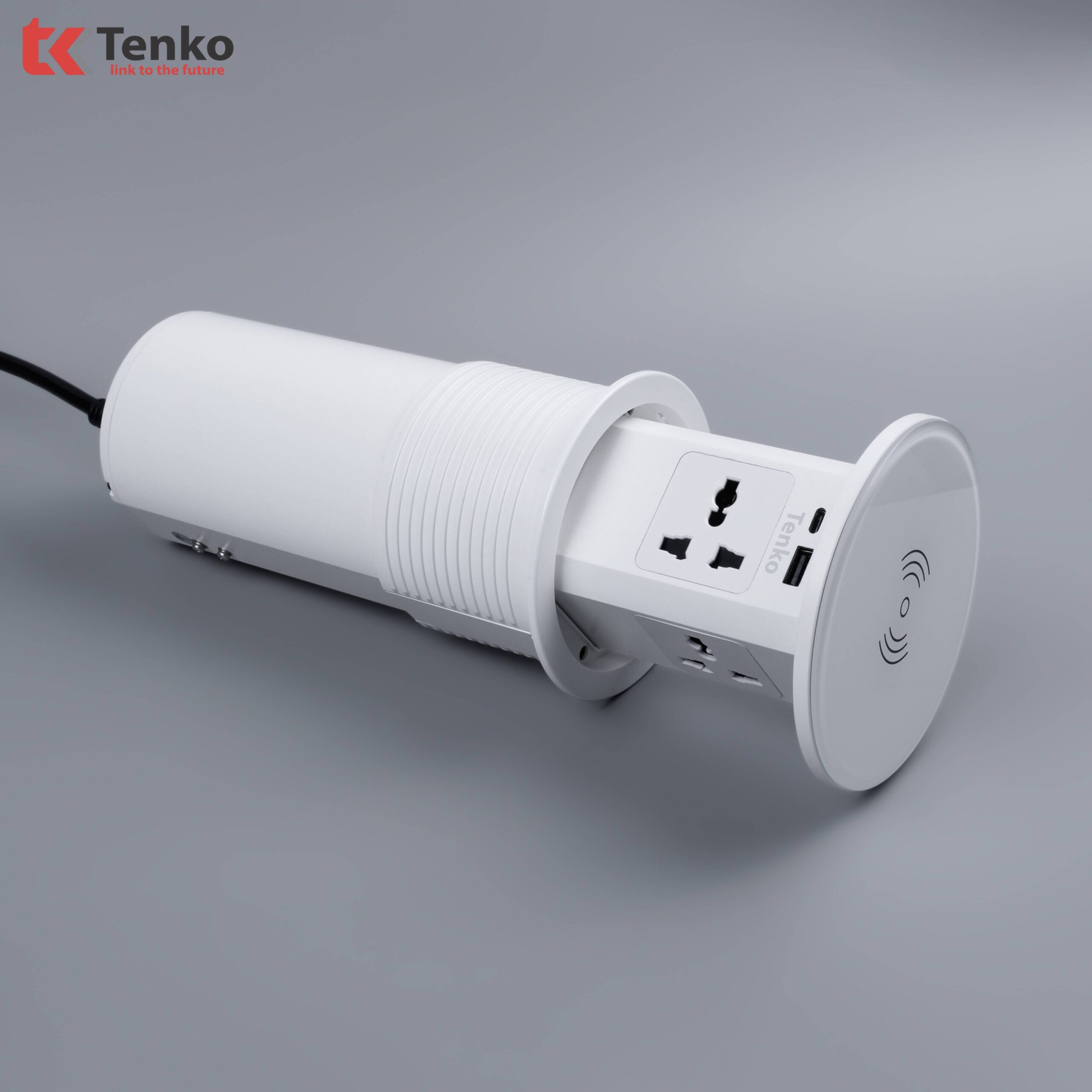 Ổ Cắm Âm Bàn Đảo BếpTK-HX10 Trắng Nâng Hạ Thủy Lực