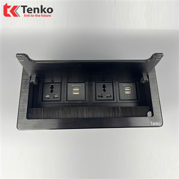 Ổ Cắm Âm Bàn USB Sạc Hợp Kim Nhôm Tenko TK-D4S-05