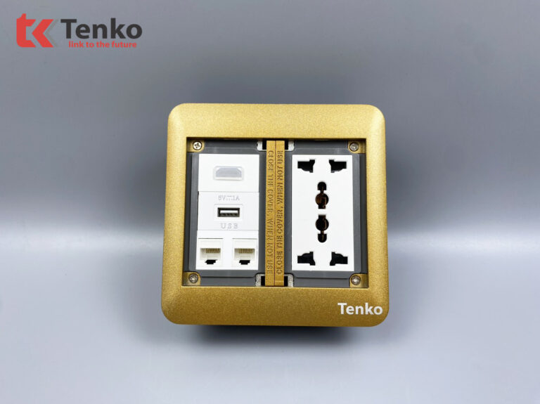 Ổ Cắm  Âm Sàn LAN, USB và HDM TK-DS-111S02 Vàng