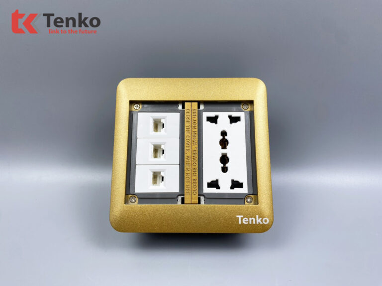 Ổ Cắm Âm Sàn + Mạng LAN (JR45) Tenko TK-DS-111S07
