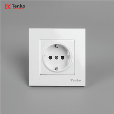 Ổ Cắm Chìm Chuẩn Đức Mặt Nhựa Cao Cấp TT-20 Trắng