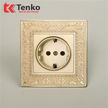 Ổ Cắm Chìm Chuẩn Đức Mặt Tân Cổ Điển F88-20