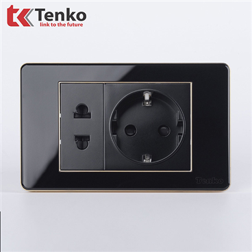 Ổ Cắm Chuẩn Đức Âm tường Mặt Nhựa Epoxy TK-C26-059