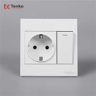 Ổ Cắm Chuẩn Đức Có Công Tắc Tenko TK-V1-060