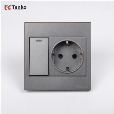 Ổ Cắm Chuẩn Đức Kết Hợp Công Tắc Tenko TK-V1-060