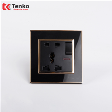 Ổ Cắm Có Công Tắc Nhựa Cao Cấp F66-28 Đen