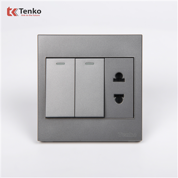 Ổ Cắm, Công Tắc Mặt Nhựa ABS Tenko TK-V1-027