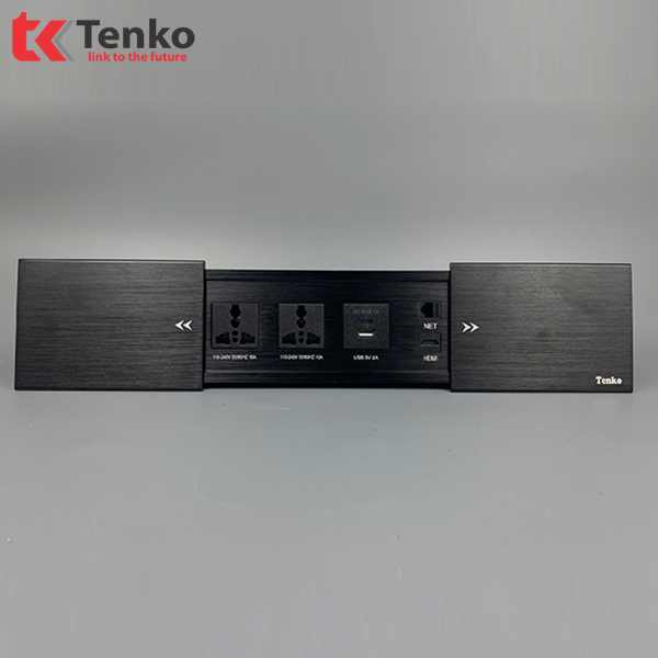 Ổ Cắm Điện Âm Bàn Tenko TK-BT06 Nắp Trượt Hai Bên